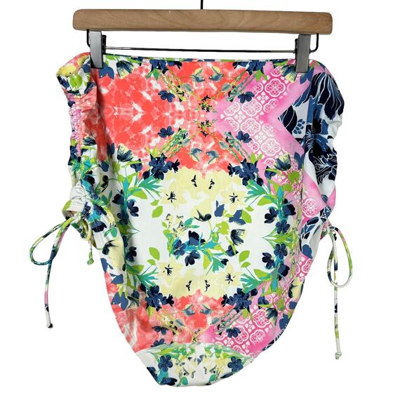 Cacique | Floral Ultra High Waist Full Coverage Brief Swim Bikini Bottoms - Picture 2 of 8